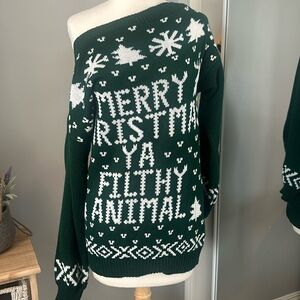 Boohoo NWT Christmas Sweater M